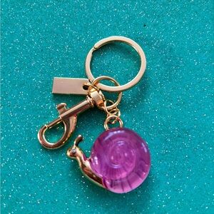Gold and Purple Snail Keychain